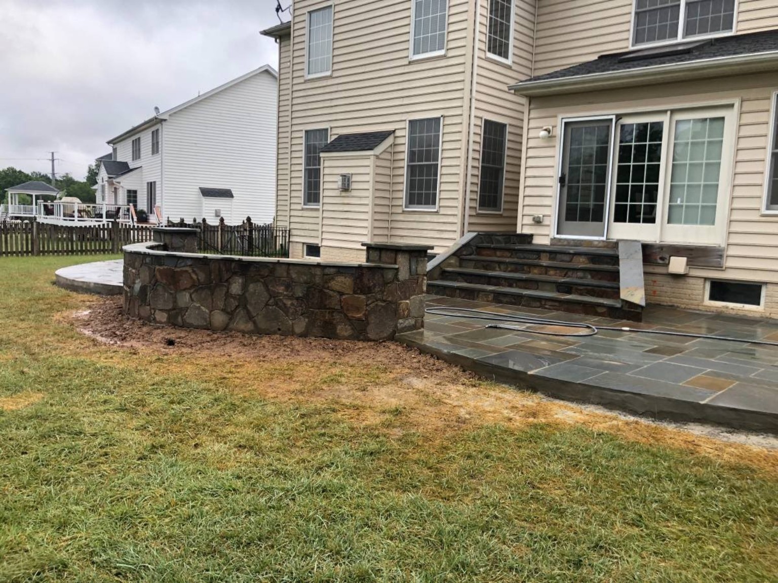 Raised paver patio option