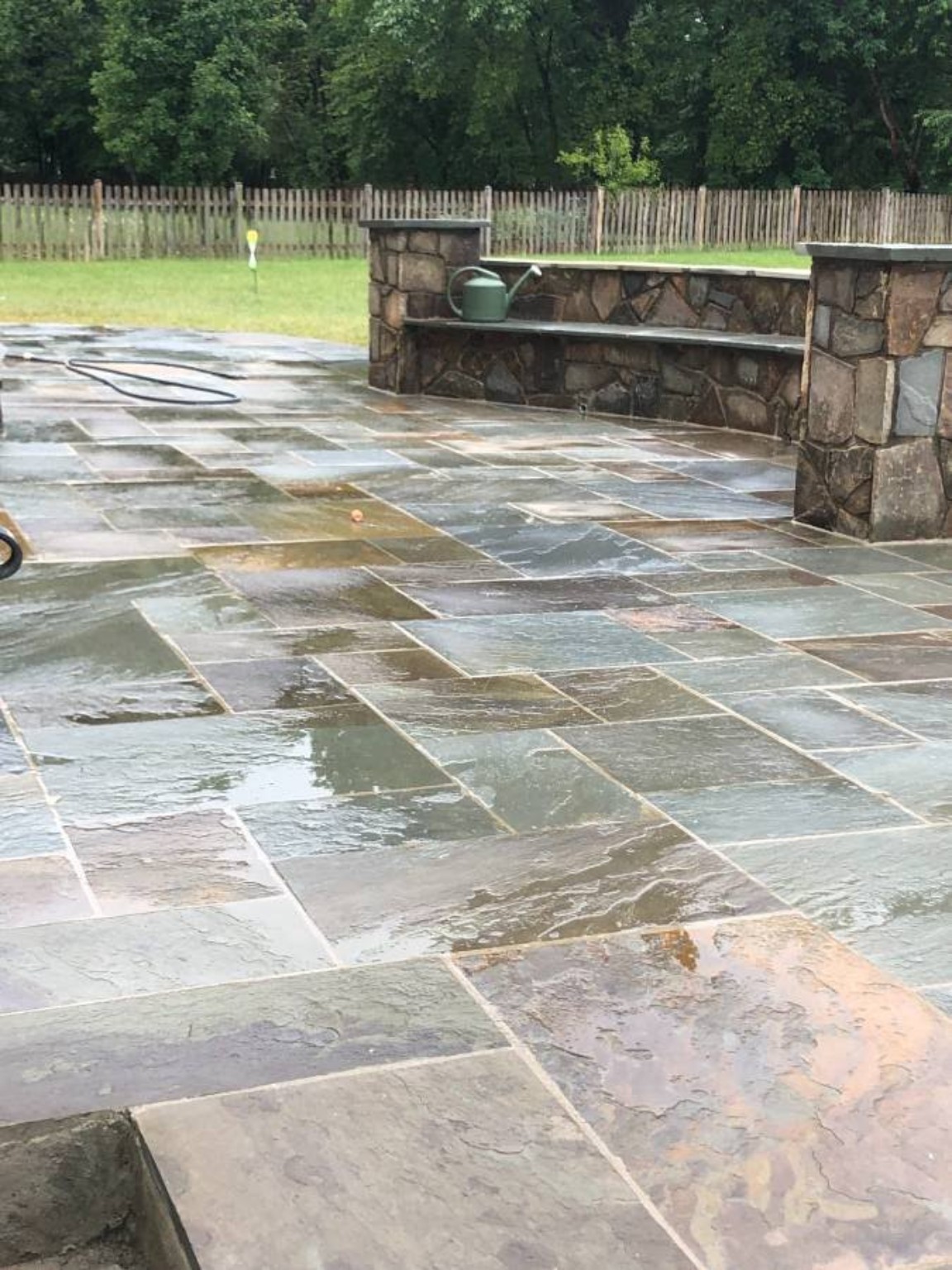 Bluestone patio after wash