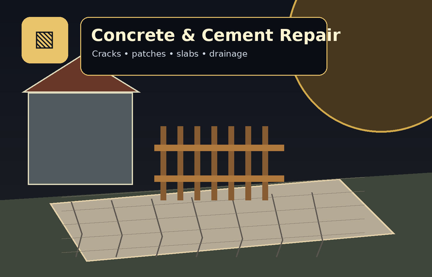 Concrete and cement repair planning