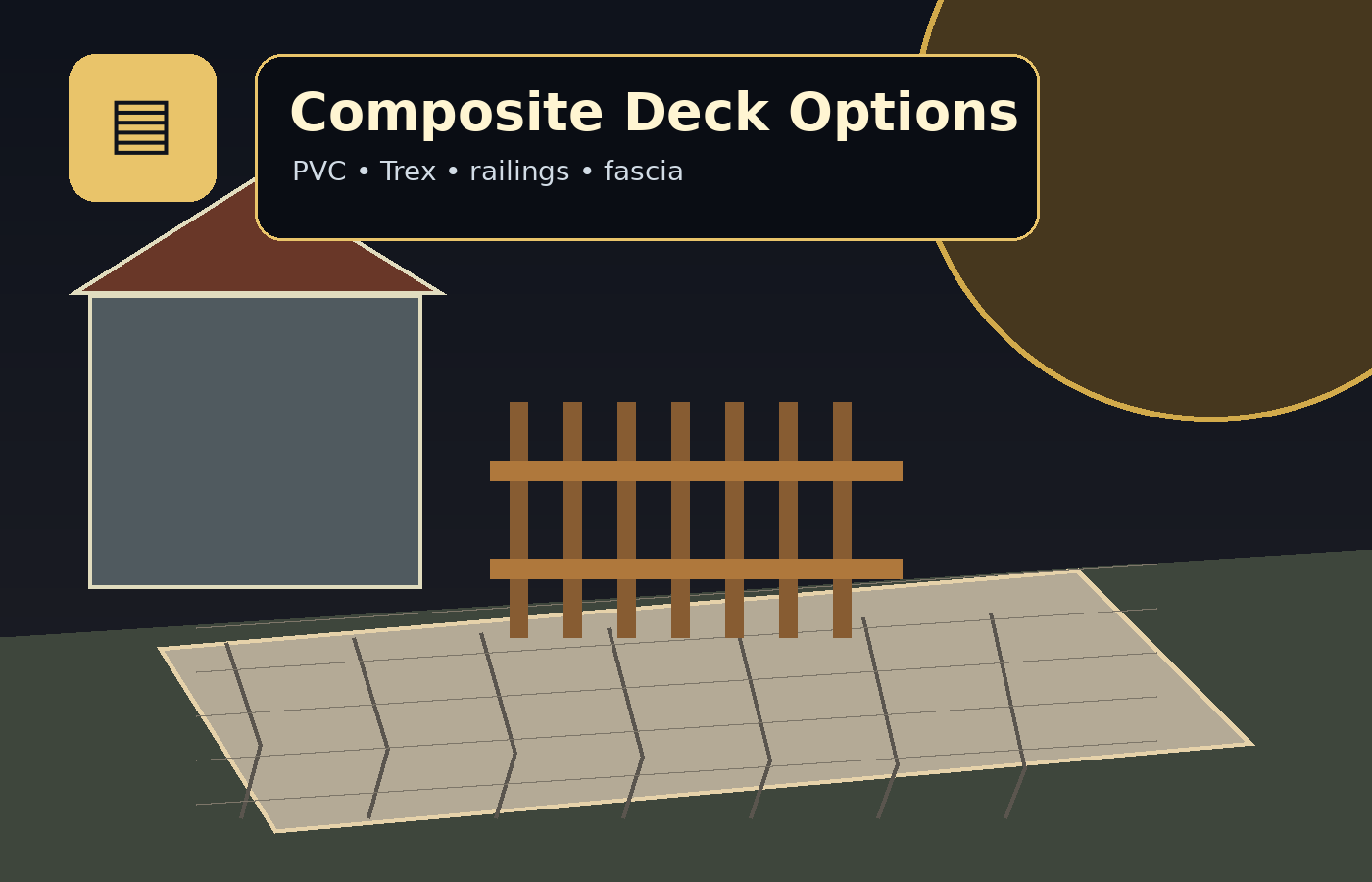 Composite deck and stair planning