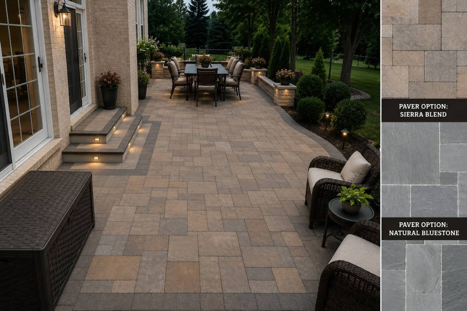 Patio paver and stone selections