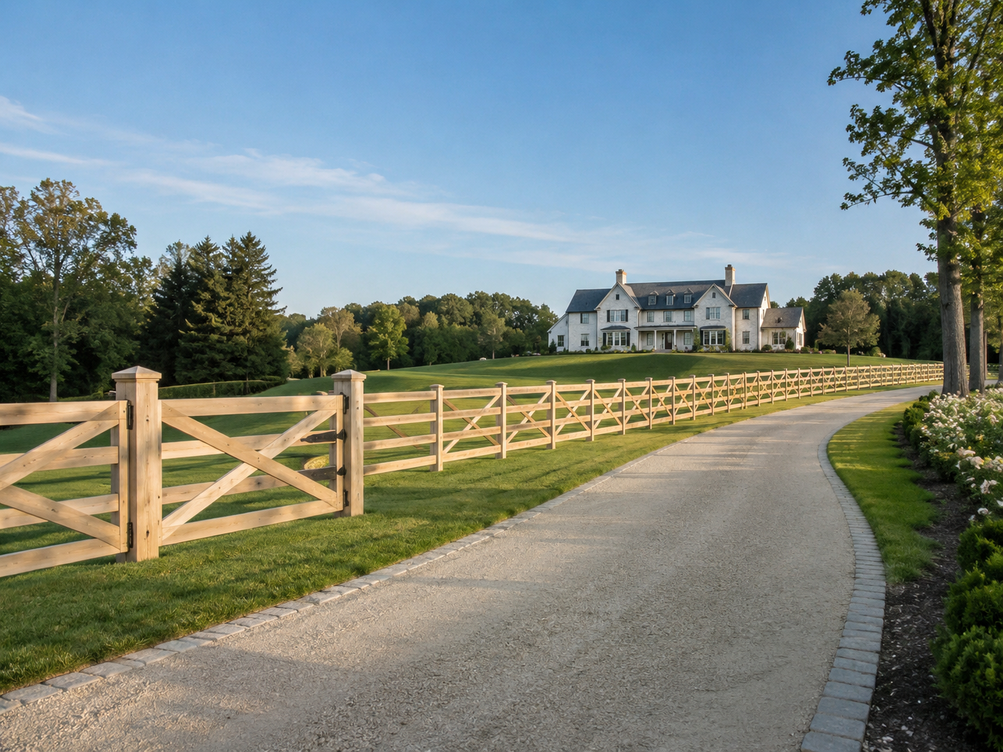 White oak ranch fence option